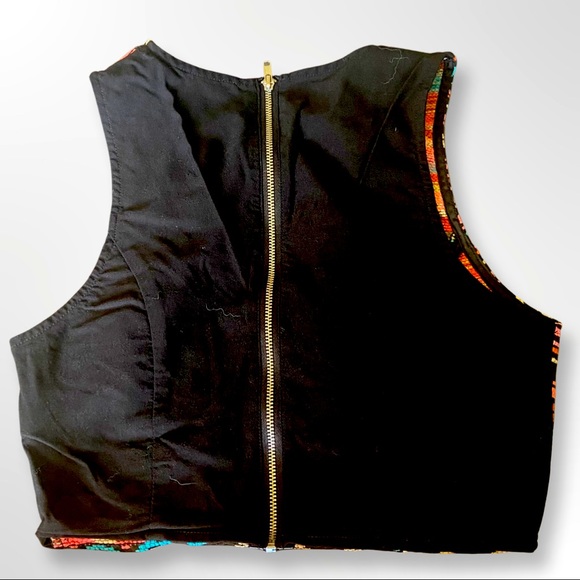 H&M Coachella Tribal Two Piece - Crop Top & Short Shorts - Size 8 (runs small) - Picture 5 of 8